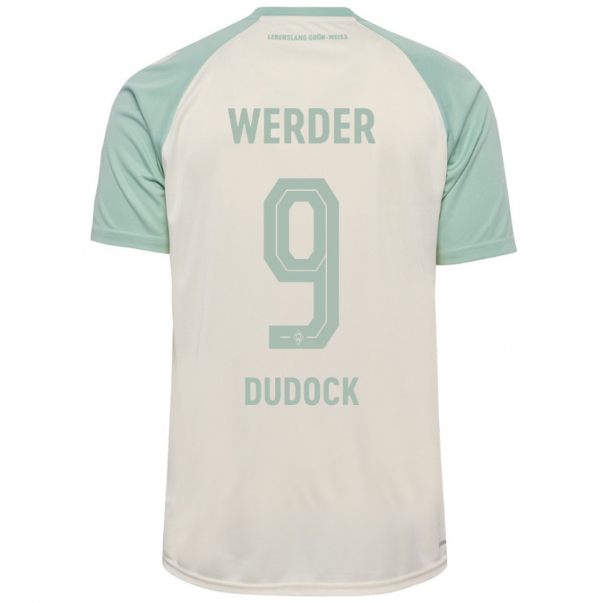 Niño Camiseta Joshua Dudock #9 Blanquecino Verde Claro 2ª Equipación 2024/25 La Camisa Perú