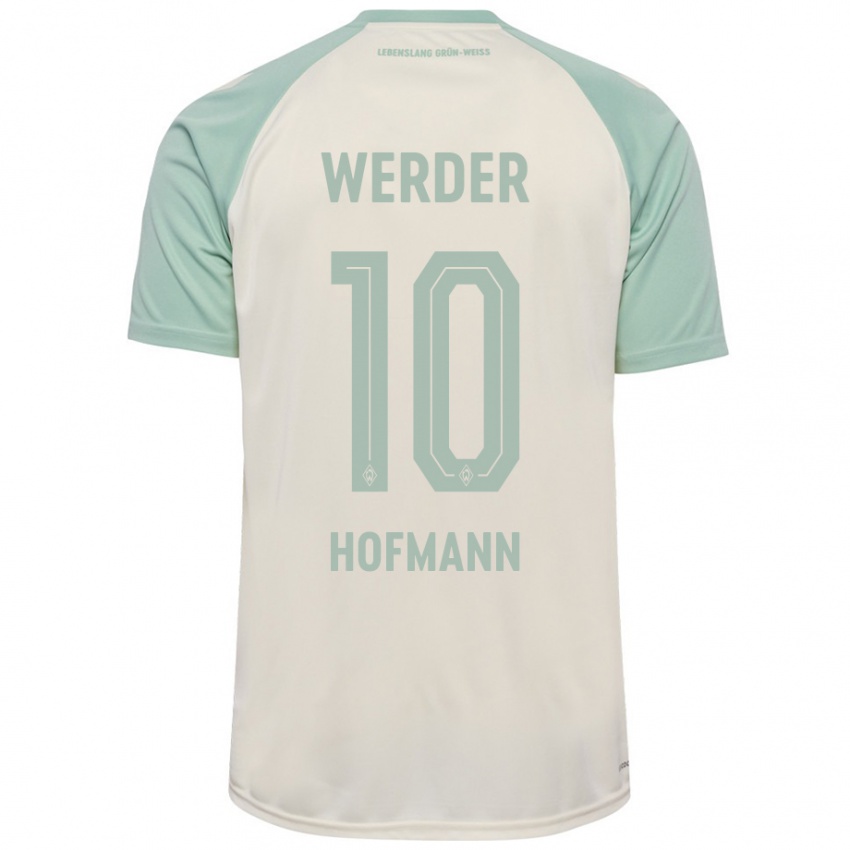 Niño Camiseta Justin Hofmann #10 Blanquecino Verde Claro 2ª Equipación 2024/25 La Camisa Perú