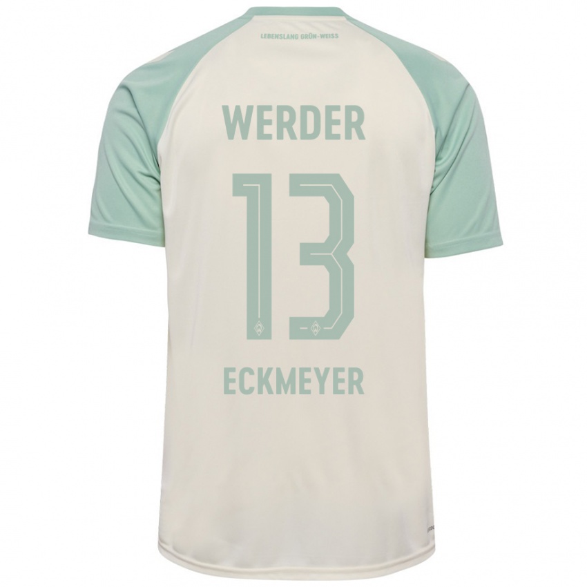 Niño Camiseta Tjark Eckmeyer #13 Blanquecino Verde Claro 2ª Equipación 2024/25 La Camisa Perú