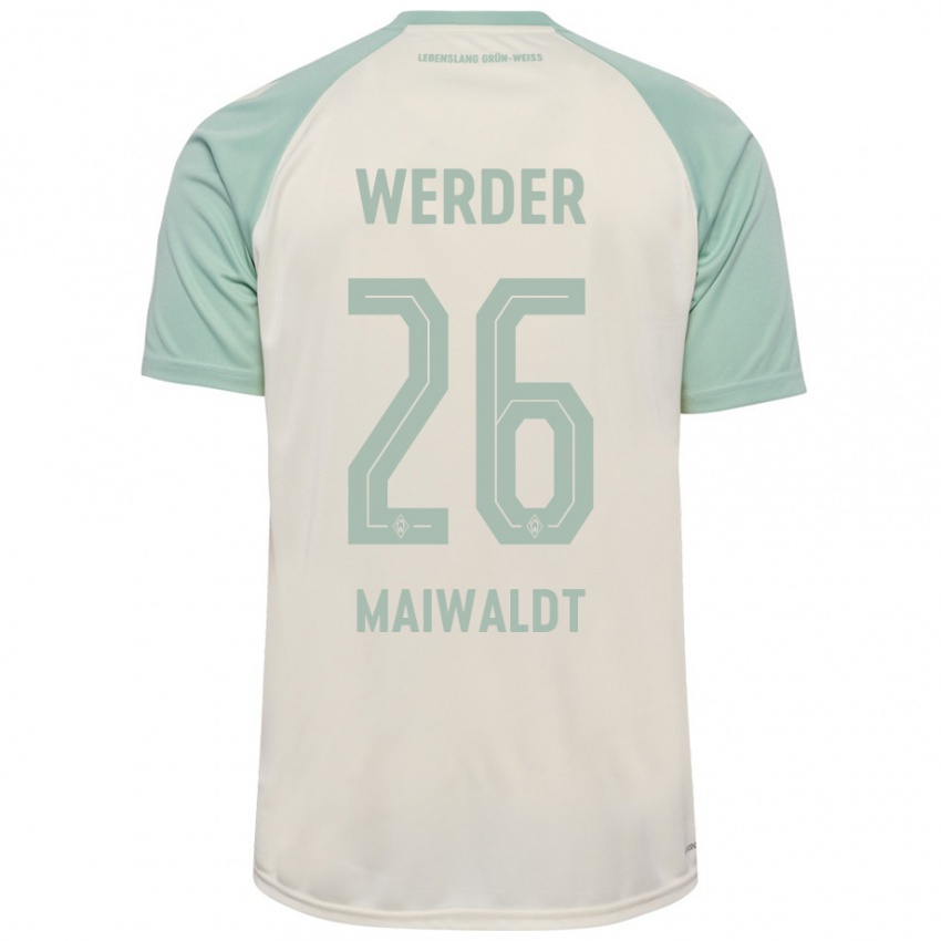 Niño Camiseta Julius Maiwaldt #26 Blanquecino Verde Claro 2ª Equipación 2024/25 La Camisa Perú