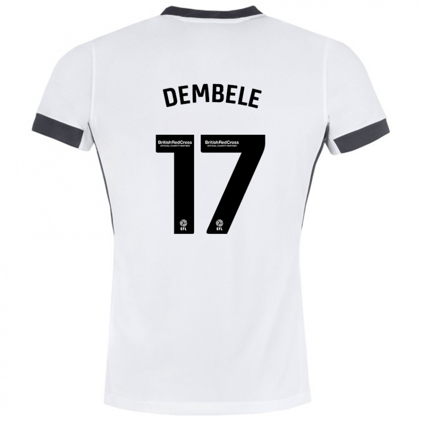 Niño Camiseta Siriki Dembélé #17 Blanco Negro 2ª Equipación 2024/25 La Camisa Perú