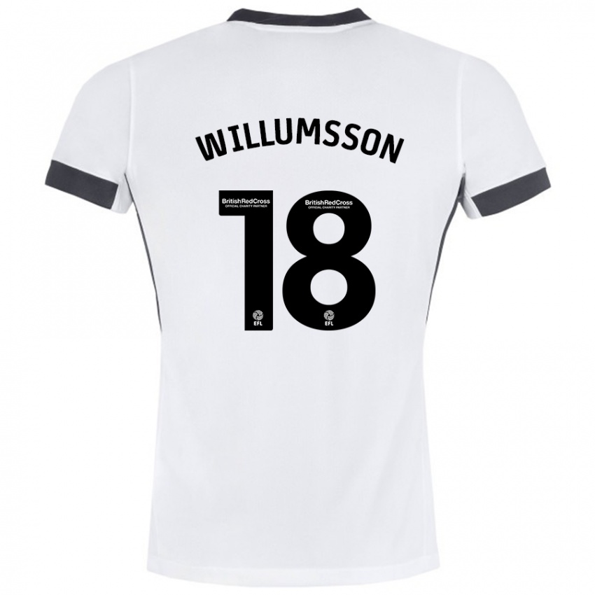 Niño Camiseta Willum Thór Willumsson #18 Blanco Negro 2ª Equipación 2024/25 La Camisa Perú