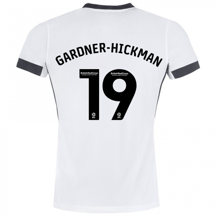 Niño Camiseta Taylor Gardner-Hickman #19 Blanco Negro 2ª Equipación 2024/25 La Camisa Perú