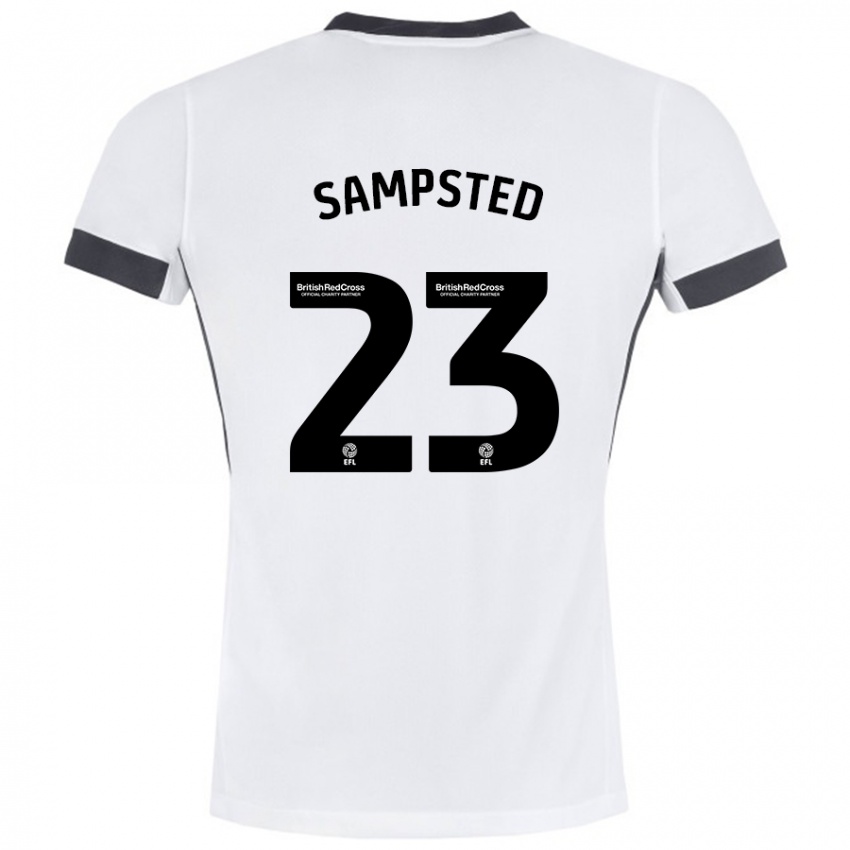 Niño Camiseta Alfons Sampsted #23 Blanco Negro 2ª Equipación 2024/25 La Camisa Perú