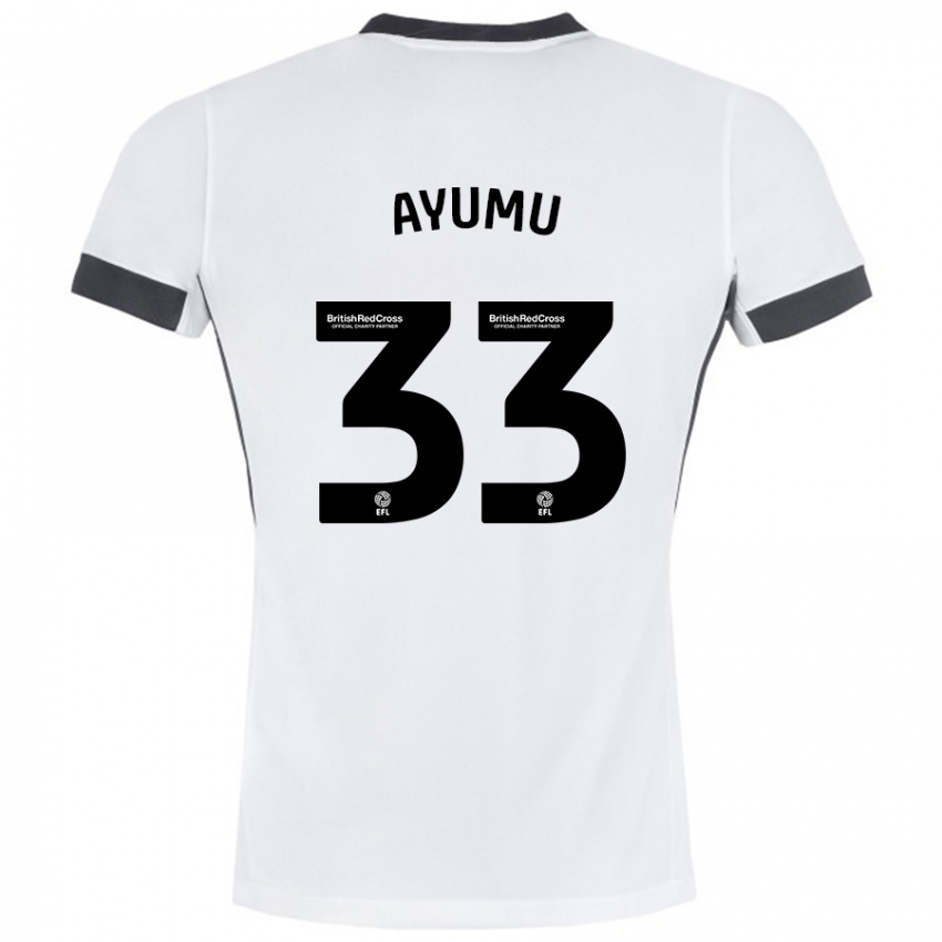 Niño Camiseta Ayumu Yokoyama #33 Blanco Negro 2ª Equipación 2024/25 La Camisa Perú