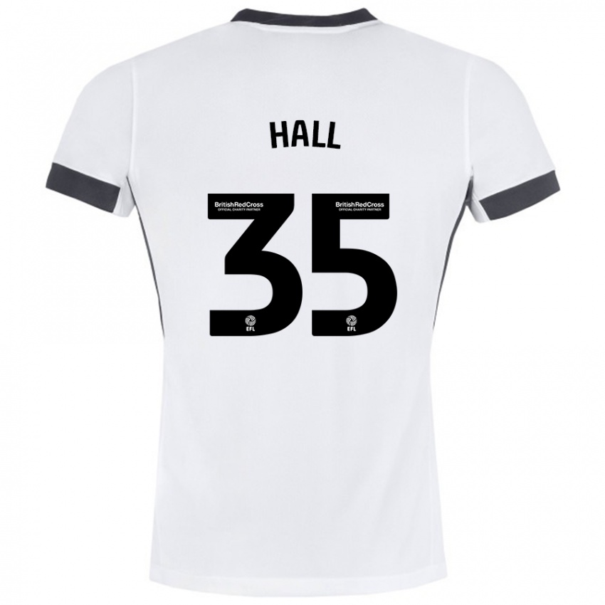 Niño Camiseta George Hall #35 Blanco Negro 2ª Equipación 2024/25 La Camisa Perú