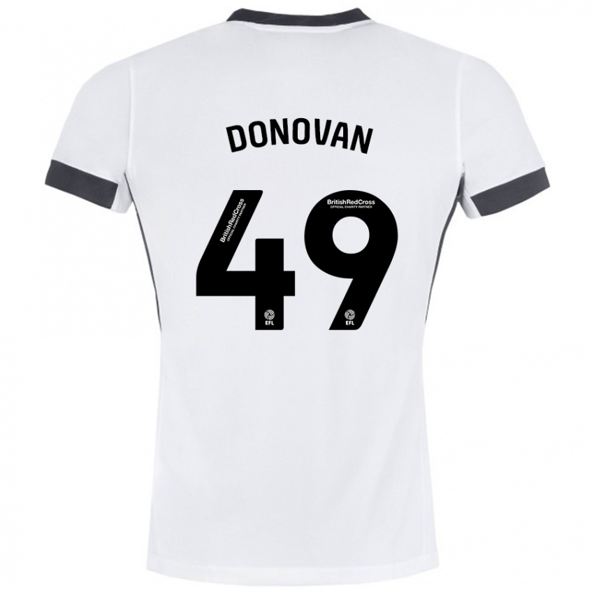 Niño Camiseta Romelle Donovan #49 Blanco Negro 2ª Equipación 2024/25 La Camisa Perú