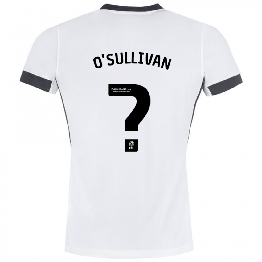 Niño Camiseta William O'sullivan #0 Blanco Negro 2ª Equipación 2024/25 La Camisa Perú