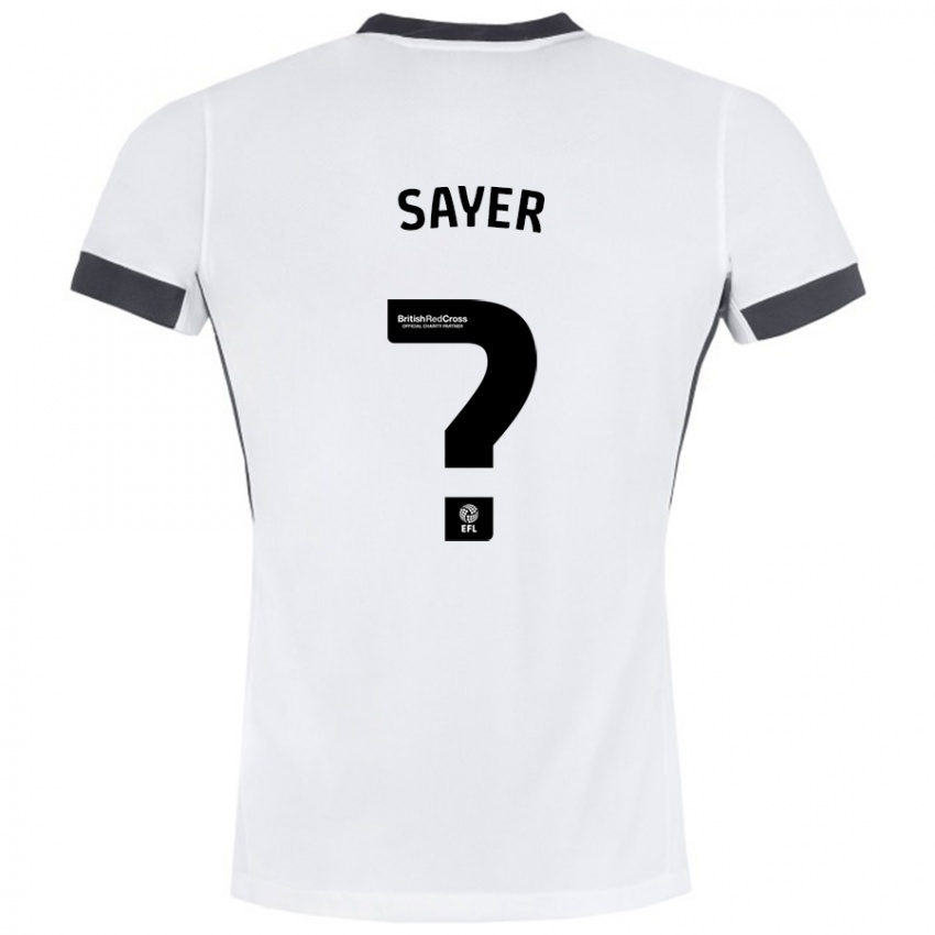 Niño Camiseta Olly Sayer #0 Blanco Negro 2ª Equipación 2024/25 La Camisa Perú