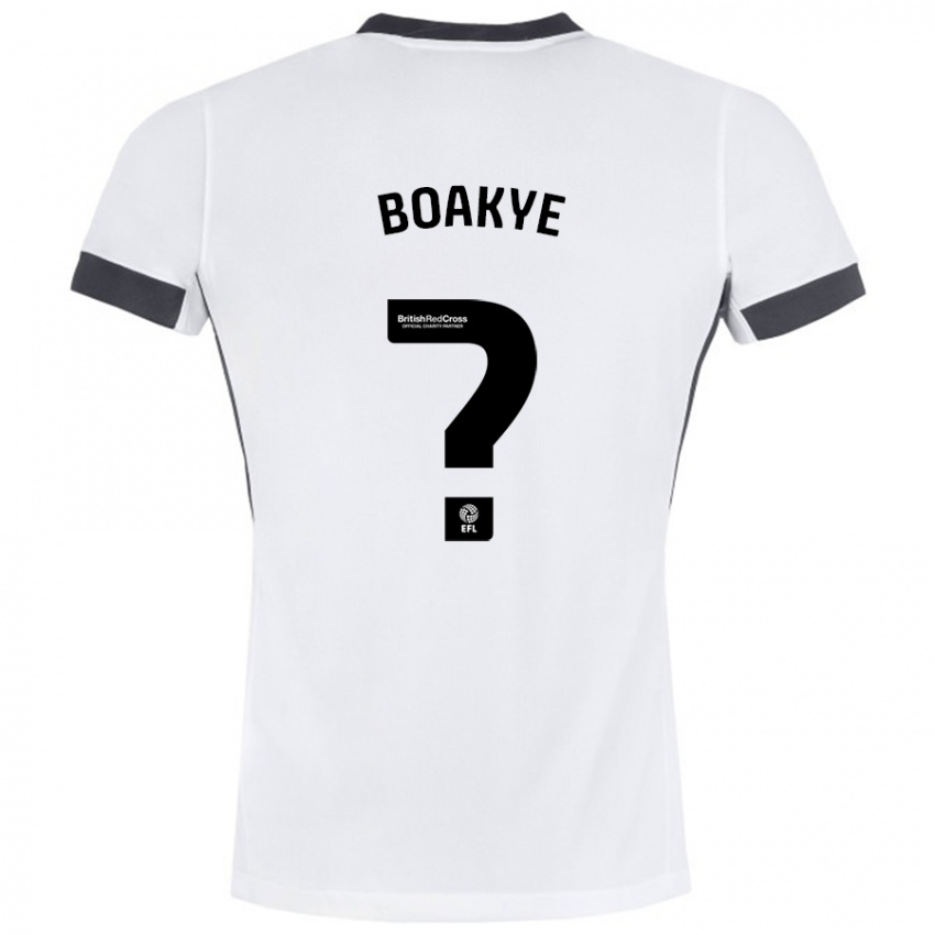 Niño Camiseta Godfred Boakye #0 Blanco Negro 2ª Equipación 2024/25 La Camisa Perú