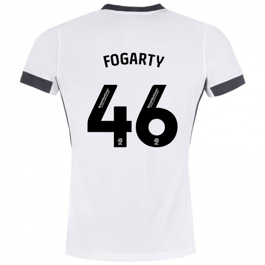 Niño Camiseta Tom Fogarty #46 Blanco Negro 2ª Equipación 2024/25 La Camisa Perú