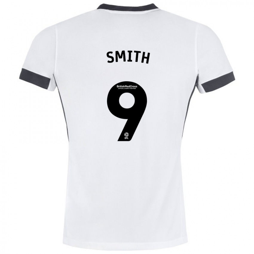 Niño Camiseta Libby Smith #9 Blanco Negro 2ª Equipación 2024/25 La Camisa Perú