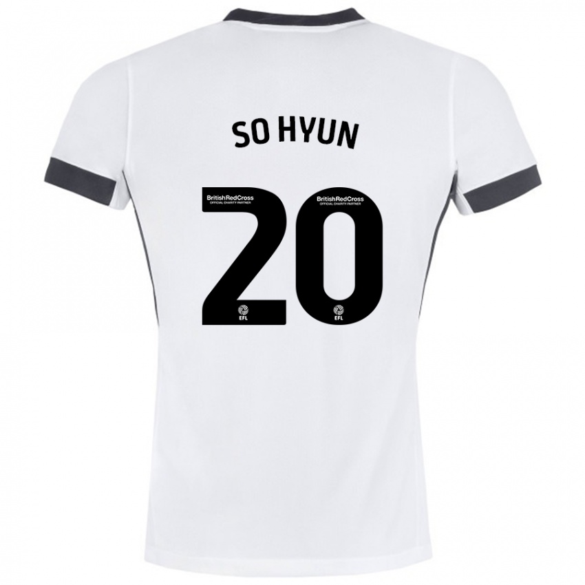 Niño Camiseta Cho So-Hyun #20 Blanco Negro 2ª Equipación 2024/25 La Camisa Perú