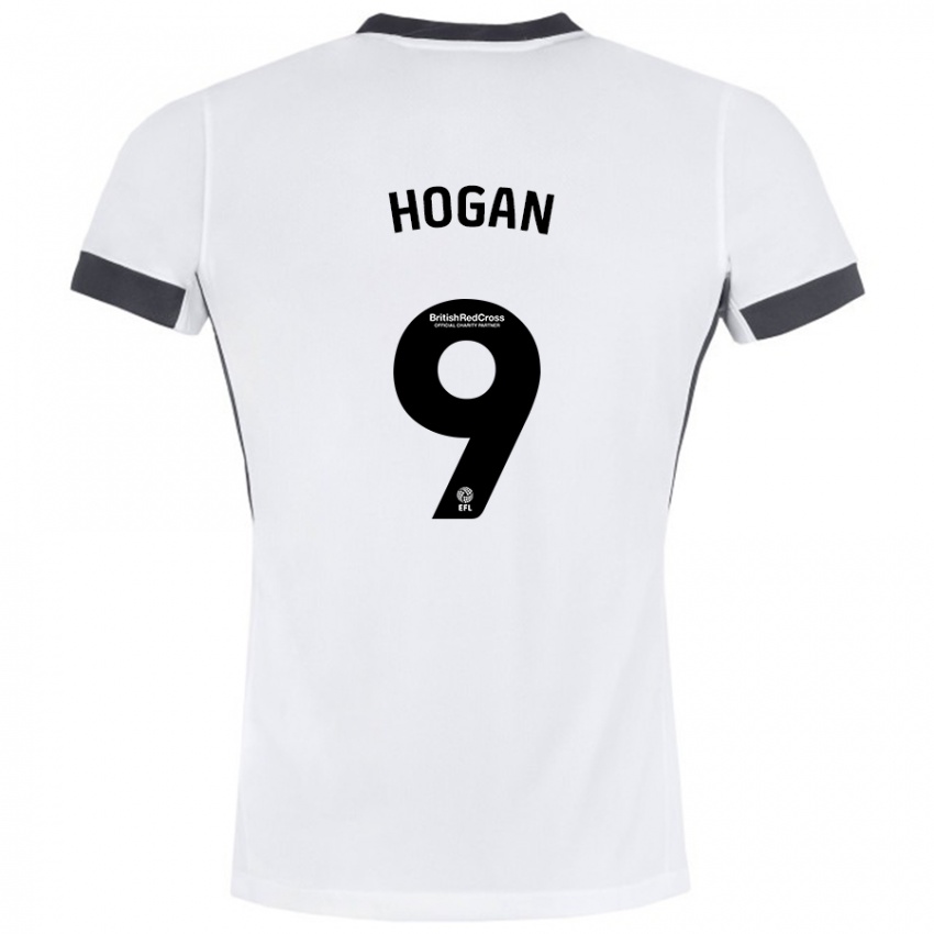 Niño Camiseta Scott Hogan #9 Blanco Negro 2ª Equipación 2024/25 La Camisa Perú