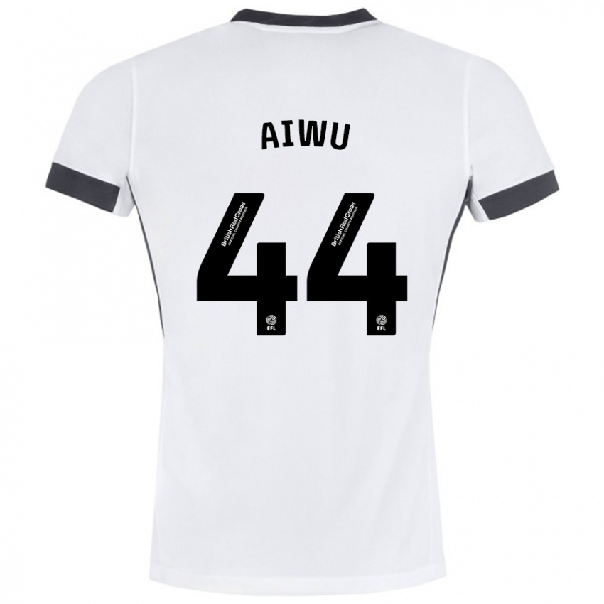 Niño Camiseta Emanuel Aiwu #44 Blanco Negro 2ª Equipación 2024/25 La Camisa Perú