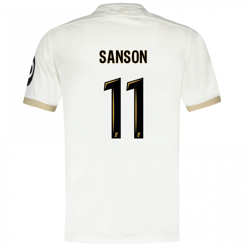 Niño Camiseta Morgan Sanson #11 Blanco Dorado 2ª Equipación 2024/25 La Camisa Perú