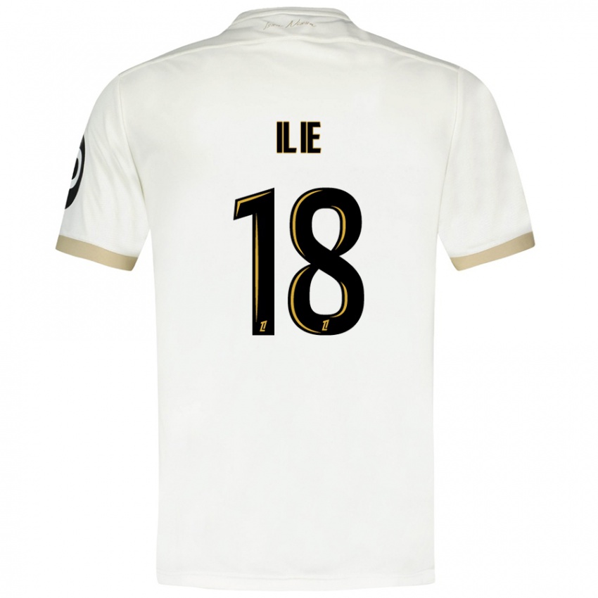 Niño Camiseta Rareș Ilie #18 Blanco Dorado 2ª Equipación 2024/25 La Camisa Perú