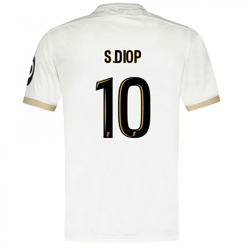 Niño Camiseta Sofiane Diop #10 Blanco Dorado 2ª Equipación 2024/25 La Camisa Perú