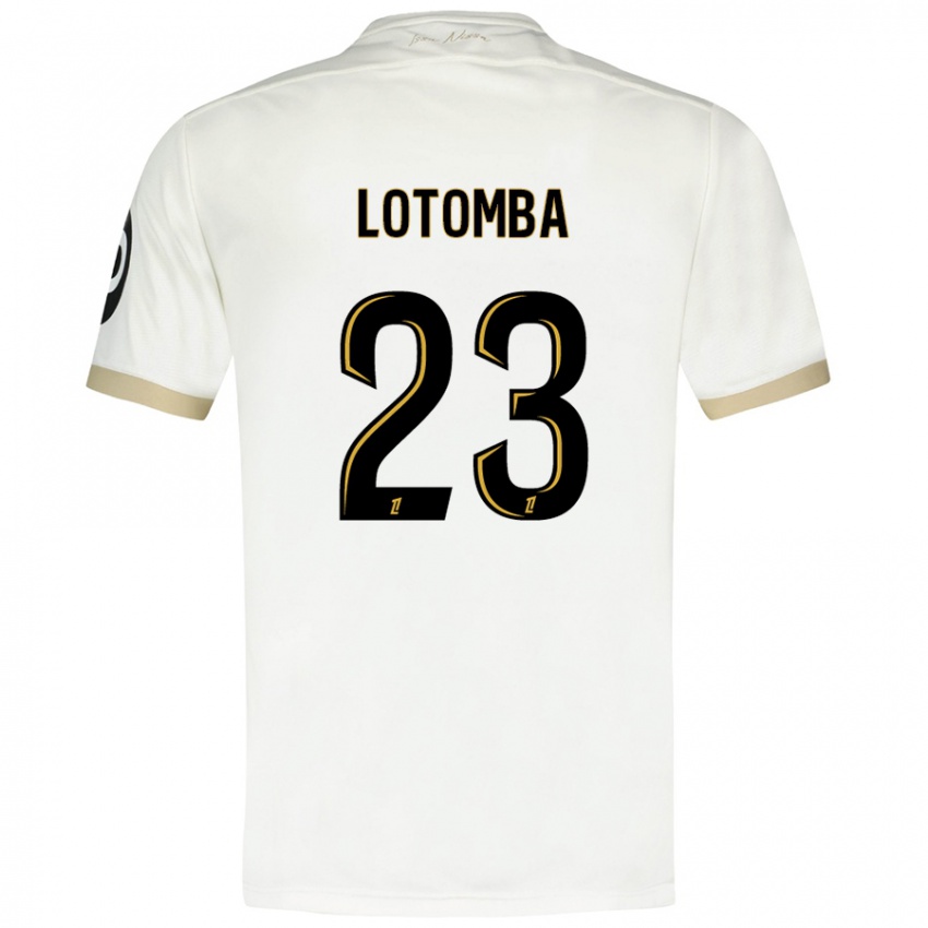 Niño Camiseta Jordan Lotomba #23 Blanco Dorado 2ª Equipación 2024/25 La Camisa Perú