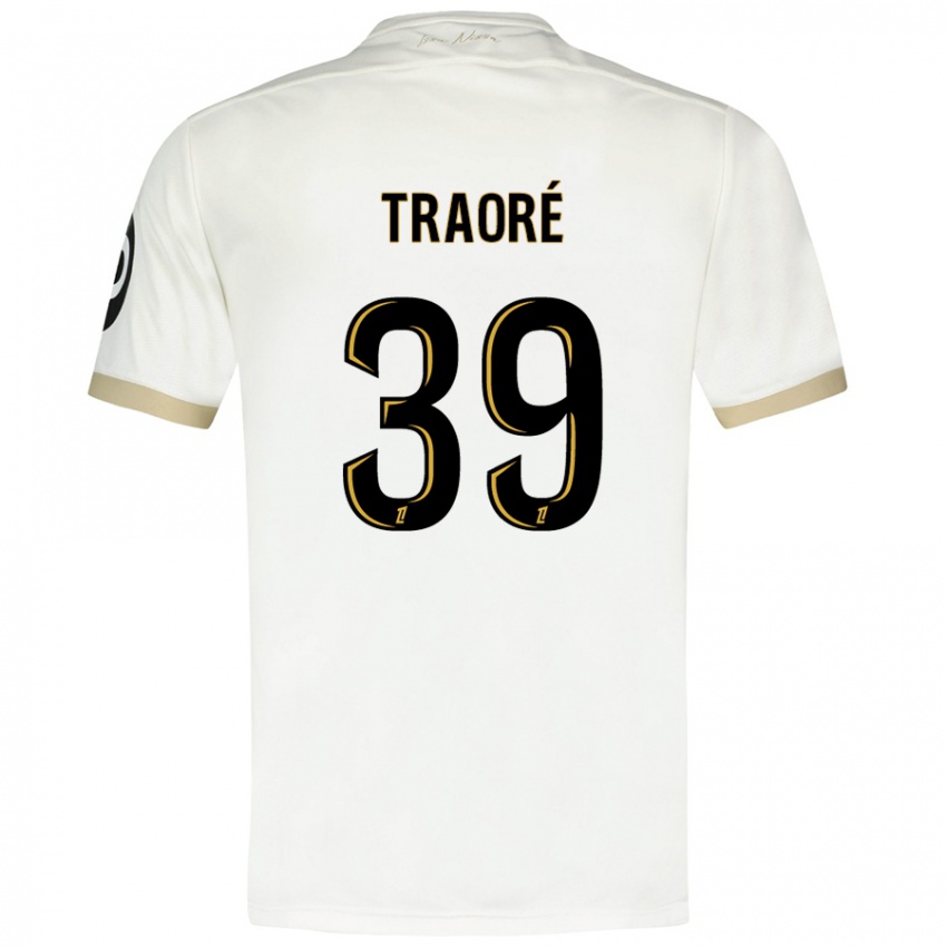 Niño Camiseta Daouda Traoré #39 Blanco Dorado 2ª Equipación 2024/25 La Camisa Perú