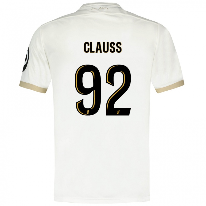 Niño Camiseta Jonathan Clauss #92 Blanco Dorado 2ª Equipación 2024/25 La Camisa Perú