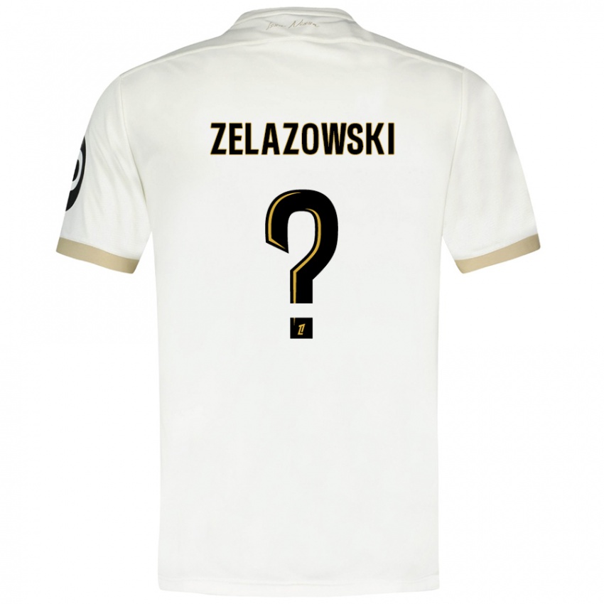 Niño Camiseta Bartosz Zelazowski #0 Blanco Dorado 2ª Equipación 2024/25 La Camisa Perú