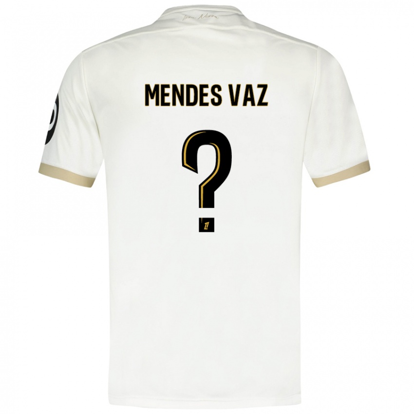 Niño Camiseta Hernâni Mendes Vaz #0 Blanco Dorado 2ª Equipación 2024/25 La Camisa Perú