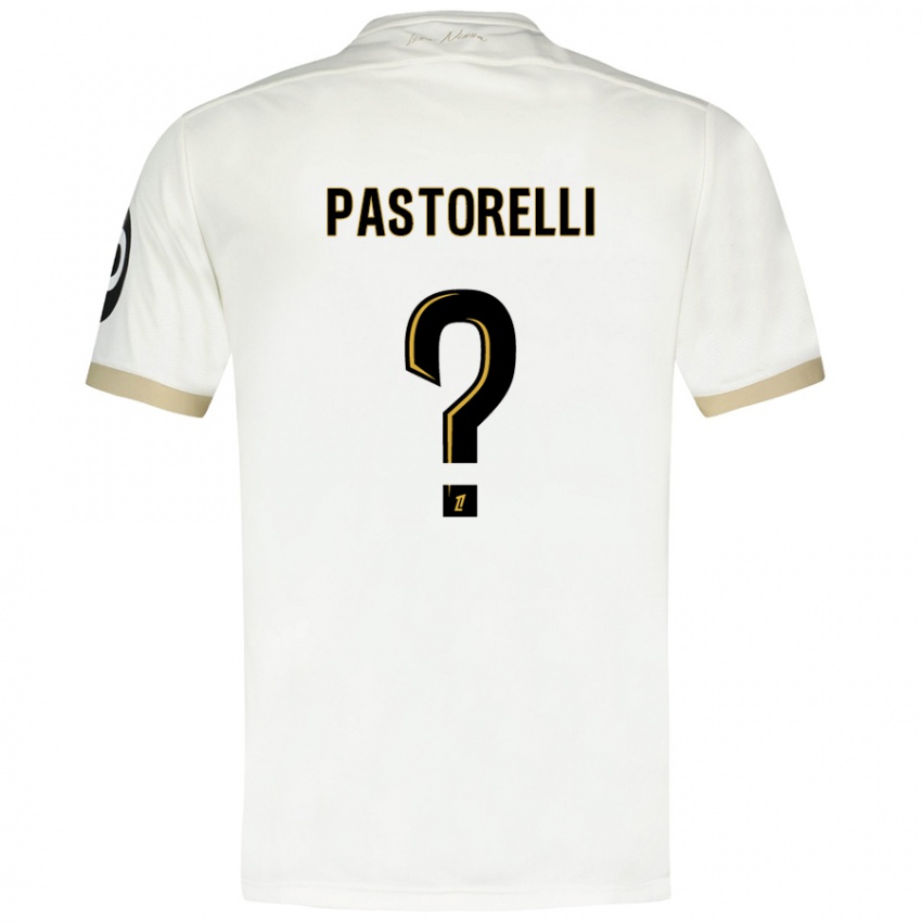 Niño Camiseta Julien Pastorelli #0 Blanco Dorado 2ª Equipación 2024/25 La Camisa Perú