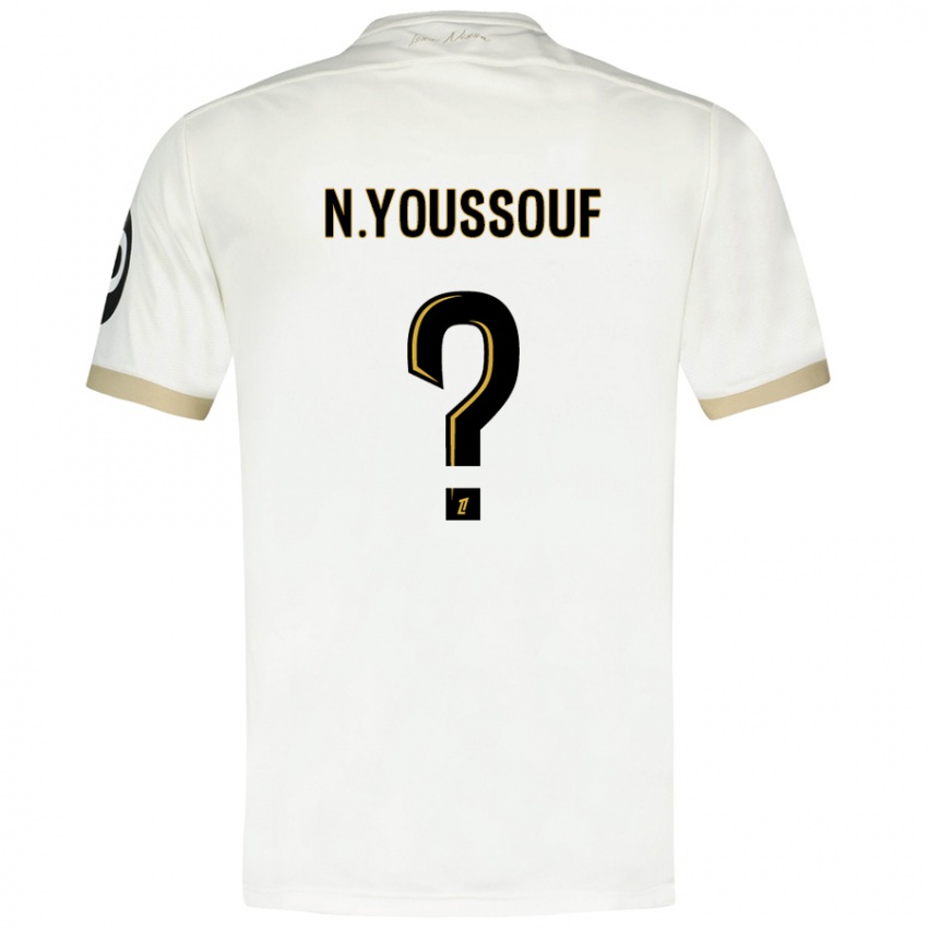 Niño Camiseta Naké Youssouf #0 Blanco Dorado 2ª Equipación 2024/25 La Camisa Perú