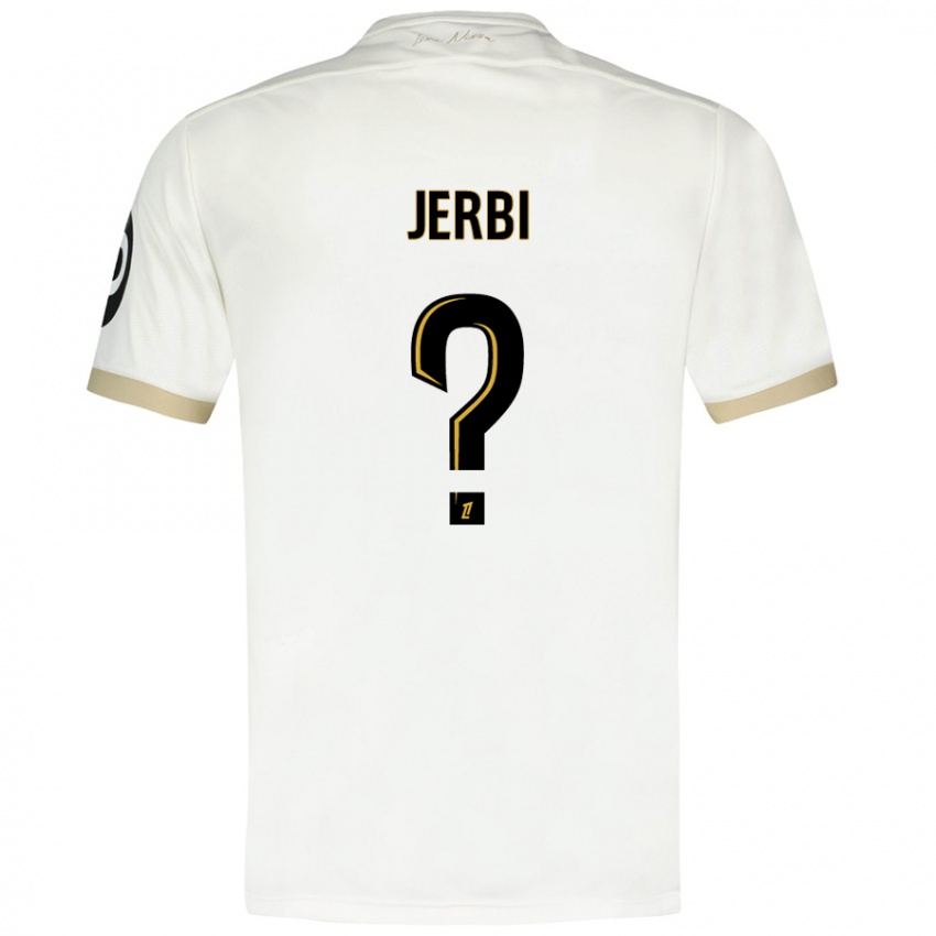 Niño Camiseta Rayan Jerbi #0 Blanco Dorado 2ª Equipación 2024/25 La Camisa Perú