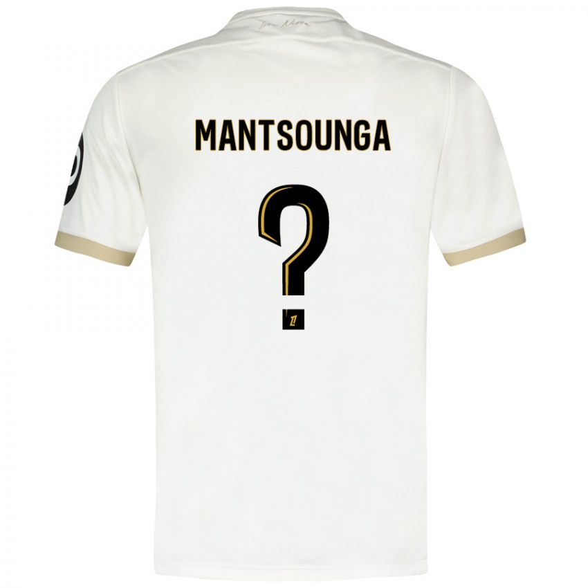 Niño Camiseta Brad-Hamilton Mantsounga #0 Blanco Dorado 2ª Equipación 2024/25 La Camisa Perú