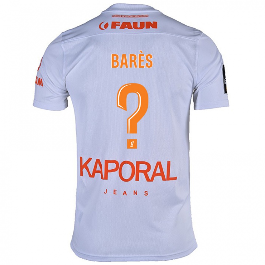 Niño Camiseta Gabriel Barès #0 Blanco 2ª Equipación 2024/25 La Camisa Perú