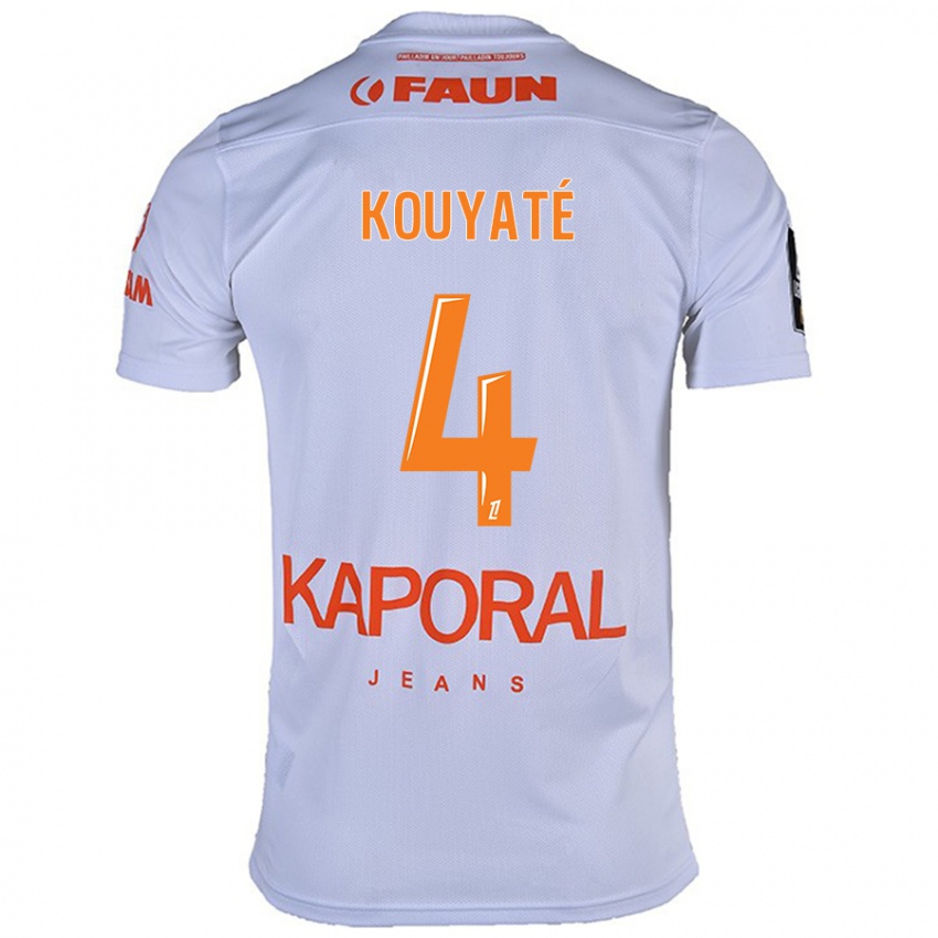 Niño Camiseta Kiki Kouyaté #4 Blanco 2ª Equipación 2024/25 La Camisa Perú