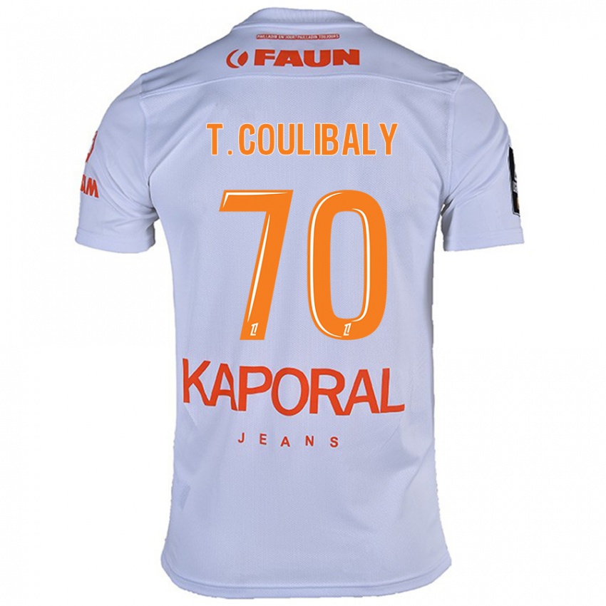 Niño Camiseta Tanguy Coulibaly #70 Blanco 2ª Equipación 2024/25 La Camisa Perú