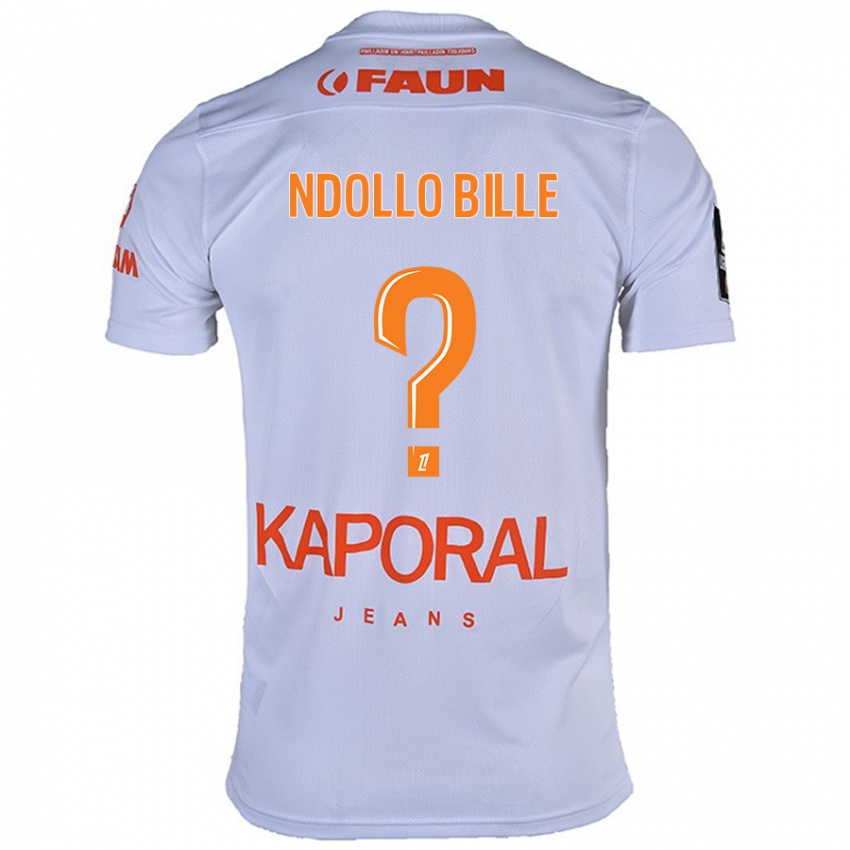 Niño Camiseta Wilfried Ndollo Bille #0 Blanco 2ª Equipación 2024/25 La Camisa Perú