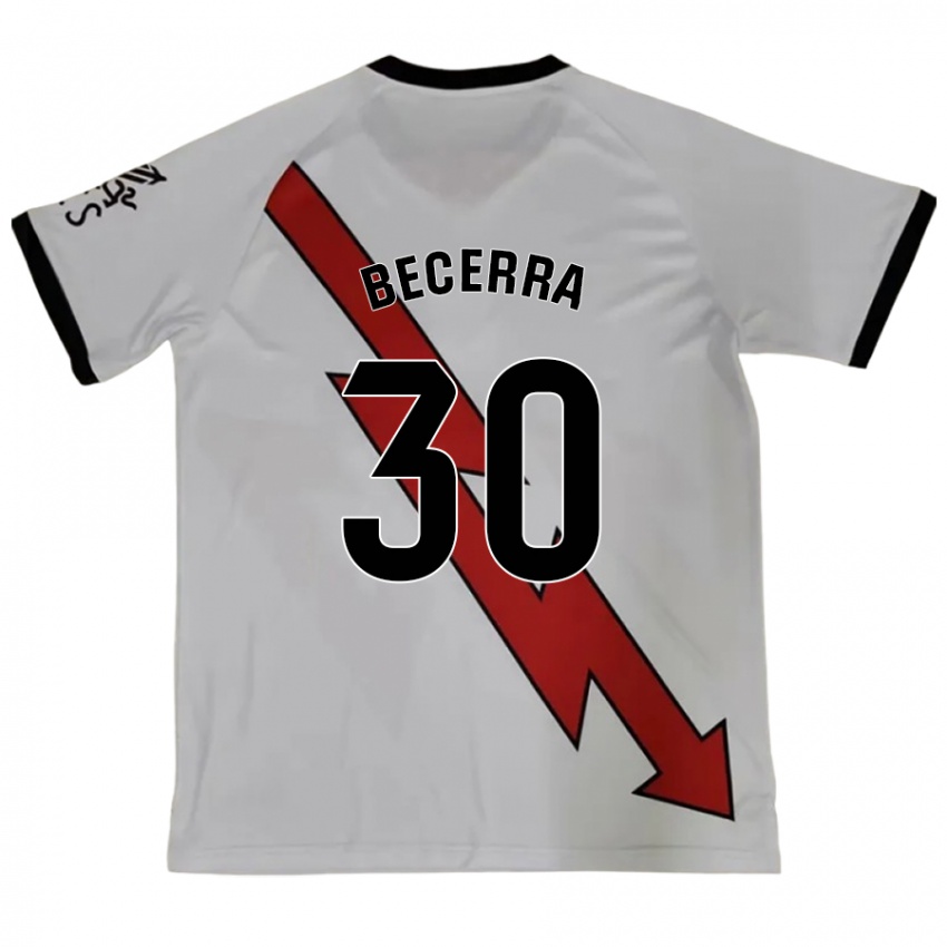 Niño Camiseta Samuel Becerra #30 Rojo 2ª Equipación 2024/25 La Camisa Perú