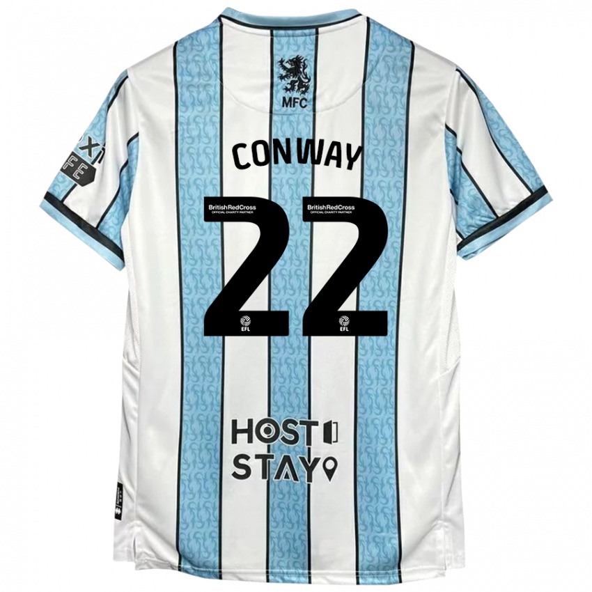 Niño Camiseta Tommy Conway #22 Blanco Azul 2ª Equipación 2024/25 La Camisa Perú