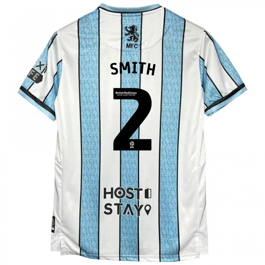 Niño Camiseta Tommy Smith #2 Blanco Azul 2ª Equipación 2024/25 La Camisa Perú