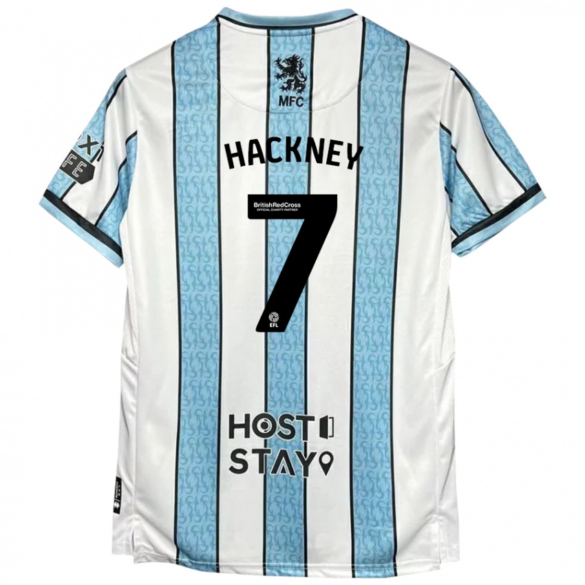 Niño Camiseta Hayden Hackney #7 Blanco Azul 2ª Equipación 2024/25 La Camisa Perú