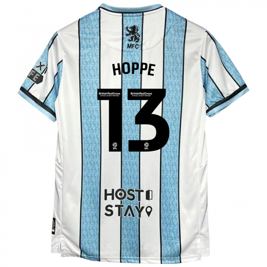 Niño Camiseta Matthew Hoppe #13 Blanco Azul 2ª Equipación 2024/25 La Camisa Perú