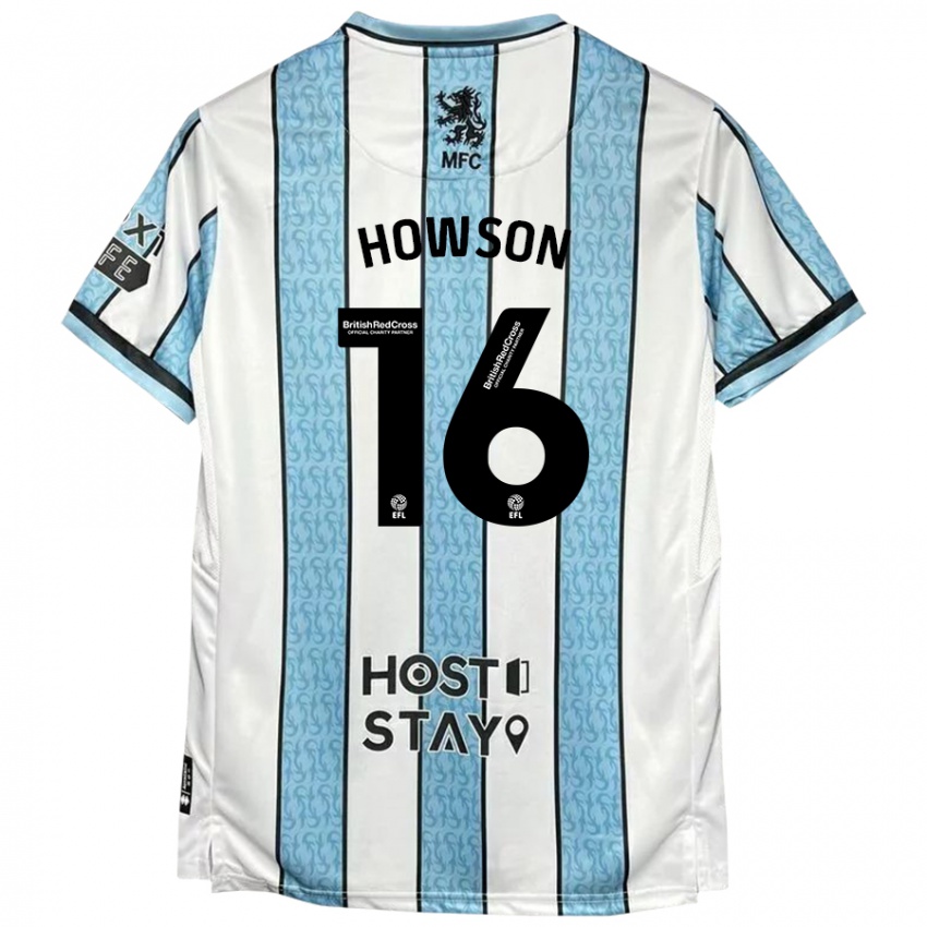 Niño Camiseta Jonathan Howson #16 Blanco Azul 2ª Equipación 2024/25 La Camisa Perú