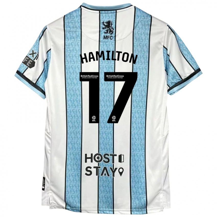 Niño Camiseta Micah Hamilton #17 Blanco Azul 2ª Equipación 2024/25 La Camisa Perú