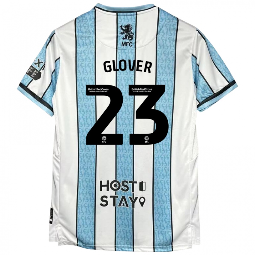 Niño Camiseta Tom Glover #23 Blanco Azul 2ª Equipación 2024/25 La Camisa Perú