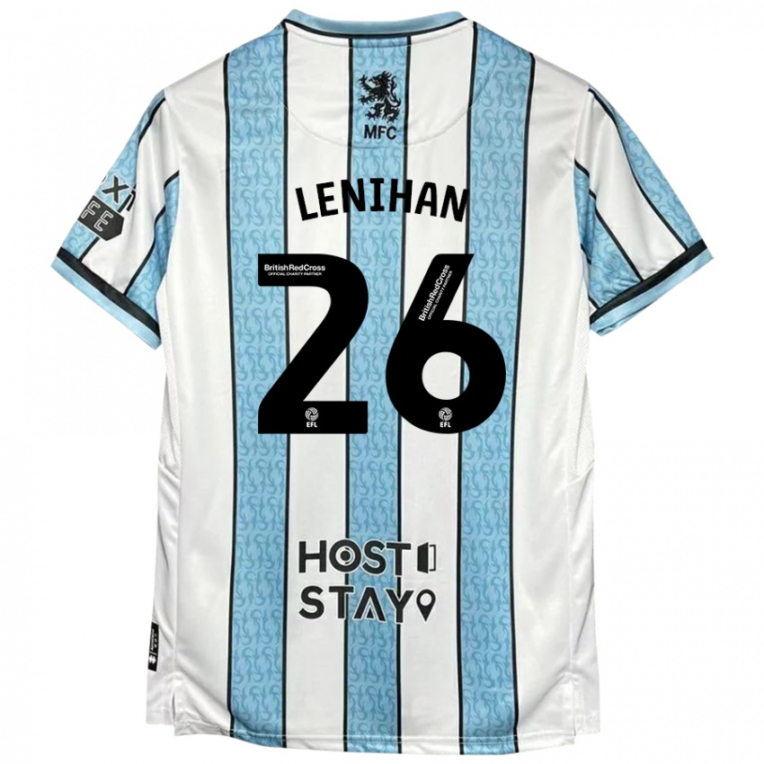 Niño Camiseta Darragh Lenihan #26 Blanco Azul 2ª Equipación 2024/25 La Camisa Perú