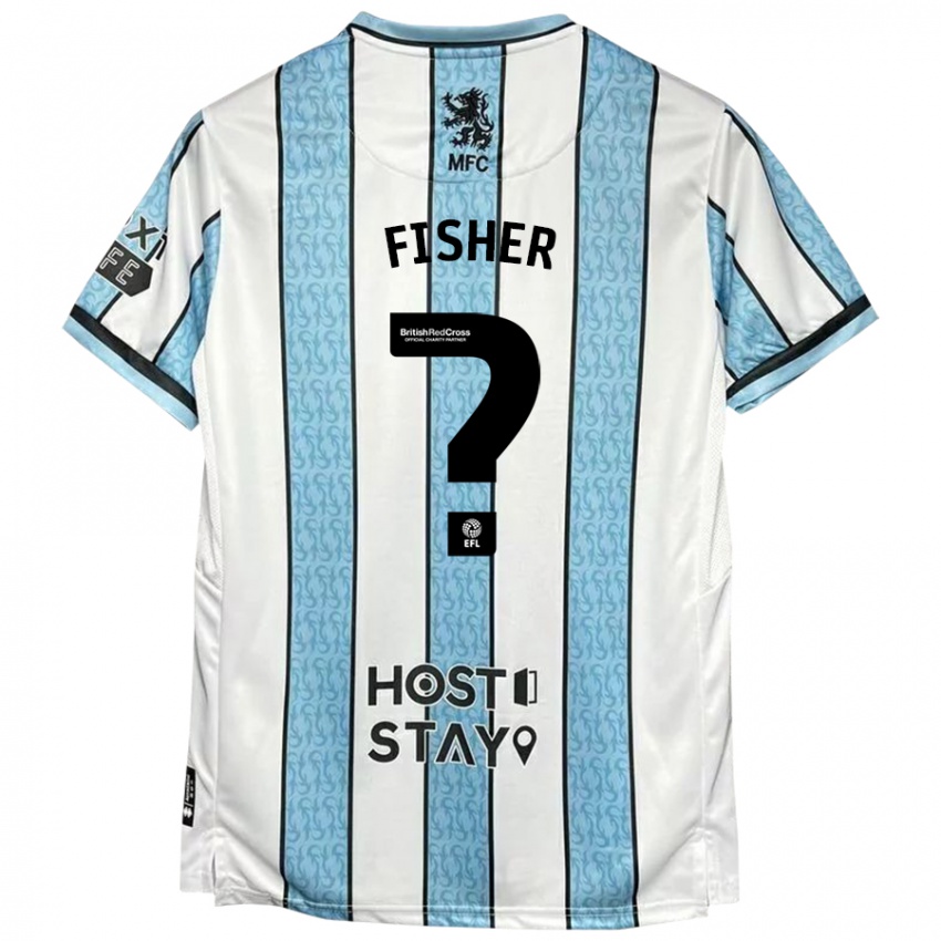 Niño Camiseta Nathan Fisher #0 Blanco Azul 2ª Equipación 2024/25 La Camisa Perú