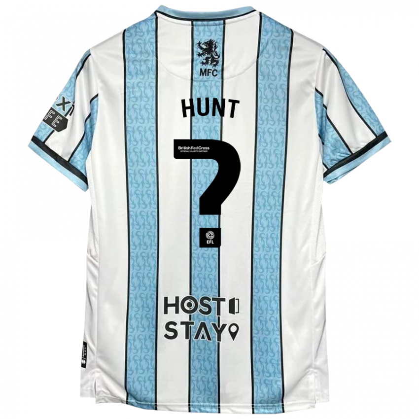 Niño Camiseta Harley Hunt #0 Blanco Azul 2ª Equipación 2024/25 La Camisa Perú