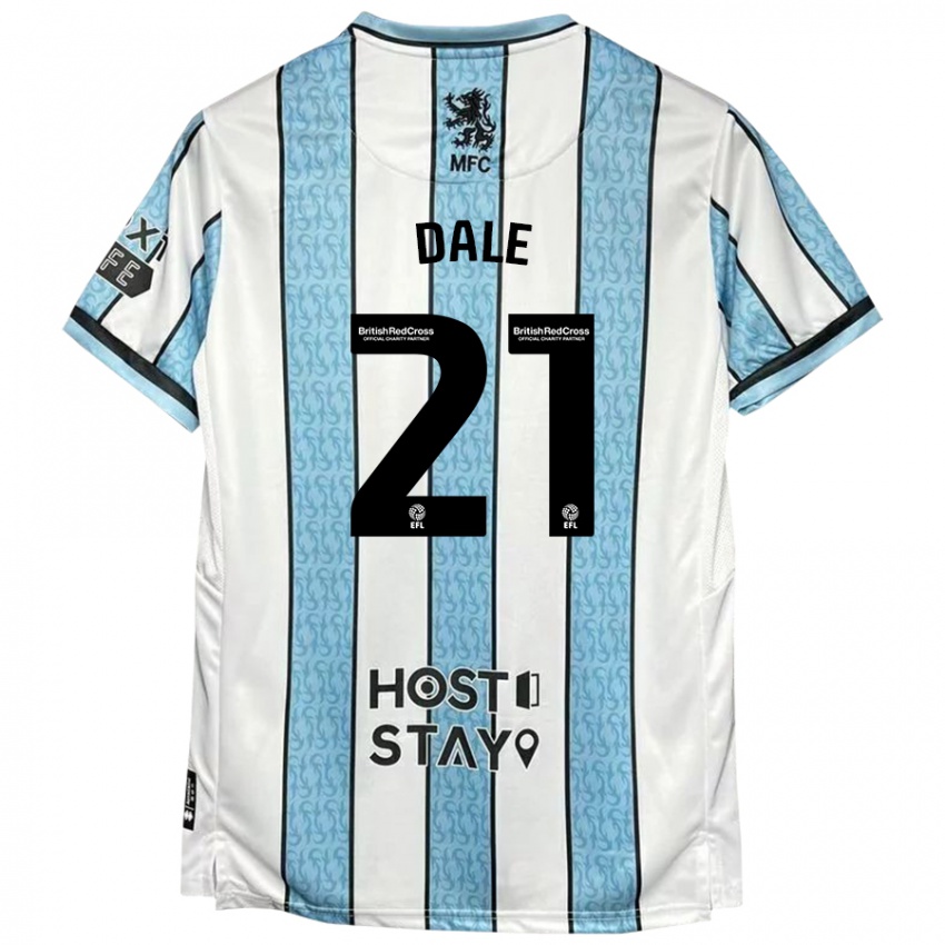 Niño Camiseta Faye Dale #21 Blanco Azul 2ª Equipación 2024/25 La Camisa Perú