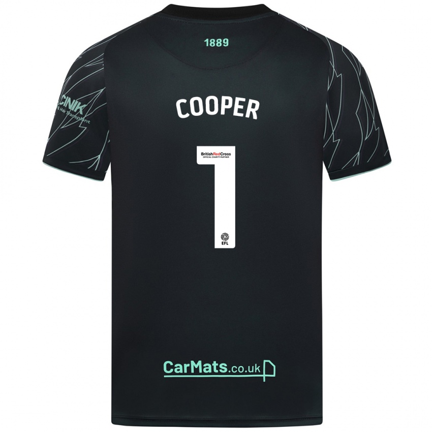 Niño Camiseta Michael Cooper #1 Negro Verde 2ª Equipación 2024/25 La Camisa Perú