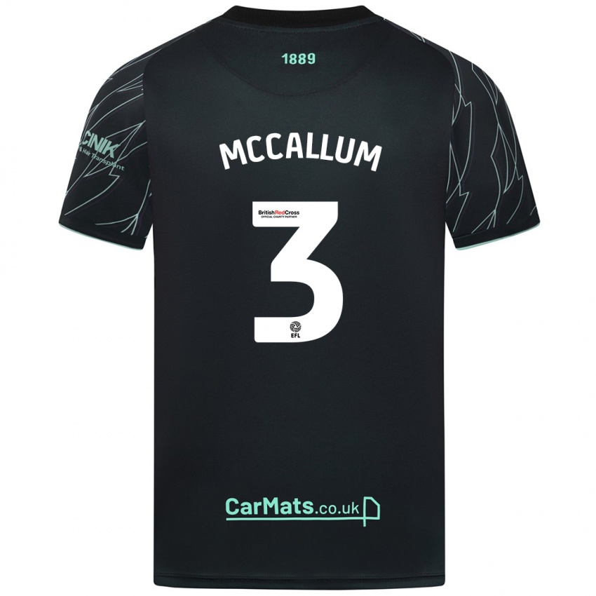 Niño Camiseta Sam Mccallum #3 Negro Verde 2ª Equipación 2024/25 La Camisa Perú