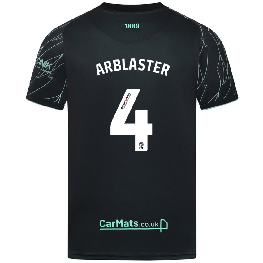 Niño Camiseta Oliver Arblaster #4 Negro Verde 2ª Equipación 2024/25 La Camisa Perú